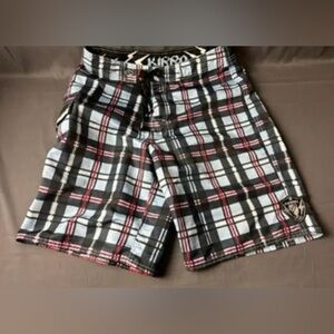 Kirra Men's Swim Trunks Blue Plaid